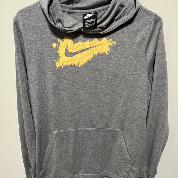 Nike Other - Nike Gray Hoodie with Gold Logo Boys size YXL